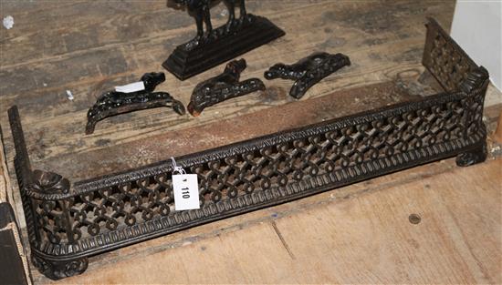 Small iron fender & door stops